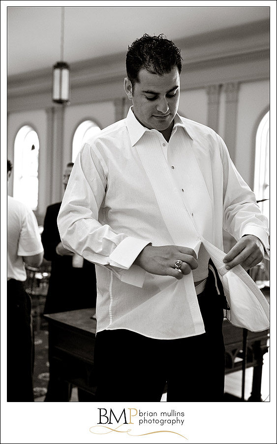 Groom getting ready for his Raleigh NC wedding