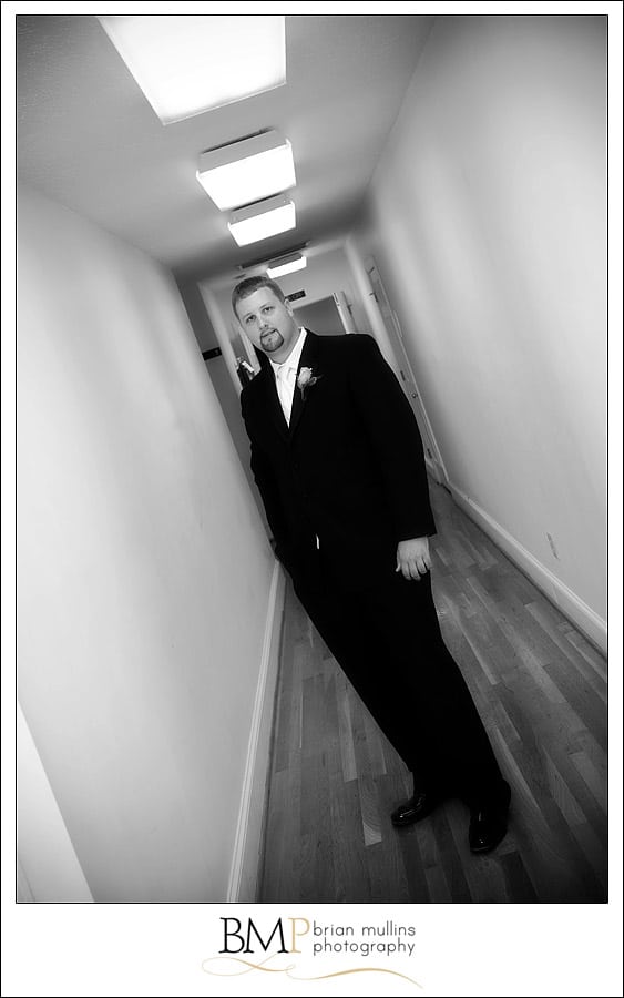 Raleigh wedding photographer with groom