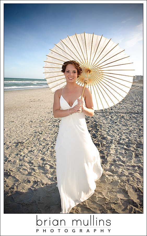 Myrtle Beach Bridal Portrait with Japanese Umbrella Myrtle Beach Bridal Portrait with Japanese Umbrella