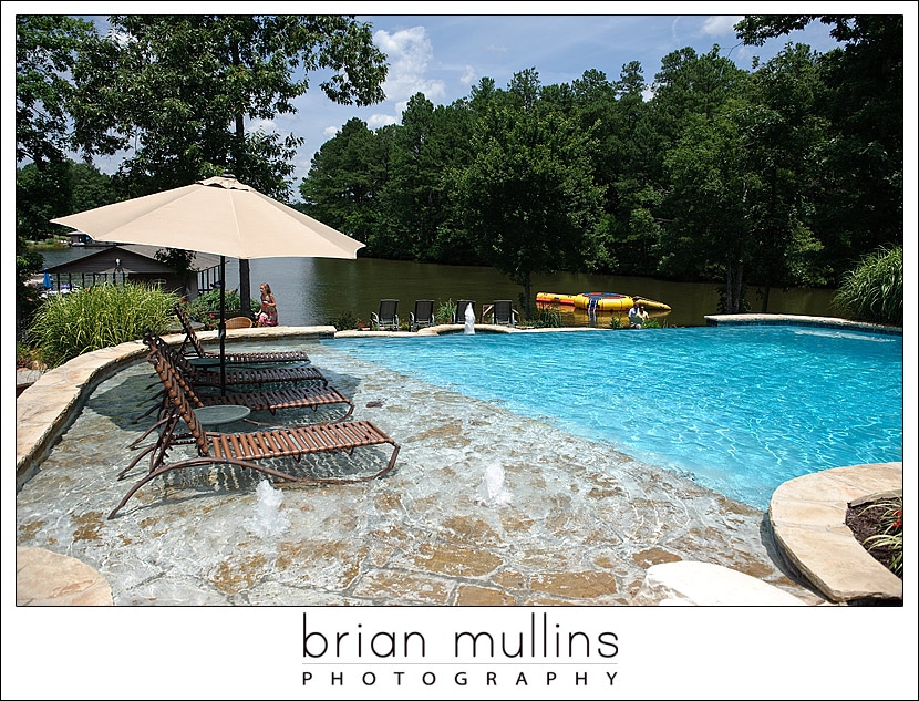 wedding reception at Lake Gaston home
