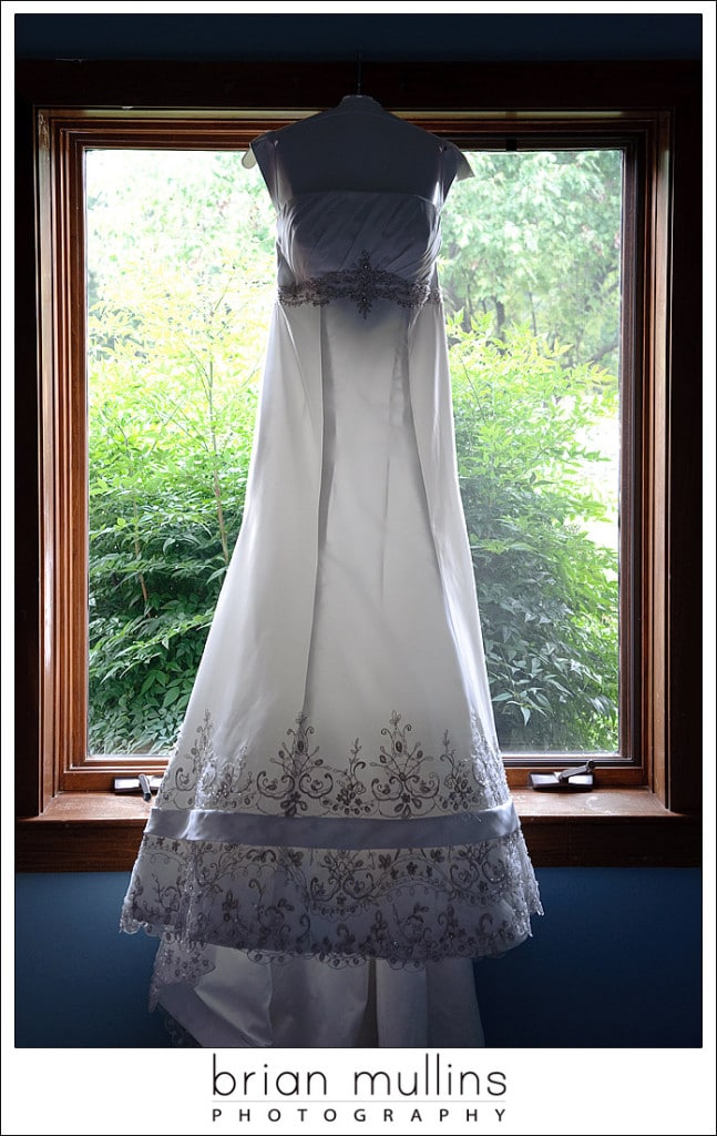 Bridal Gown in window Bridal Gown in window