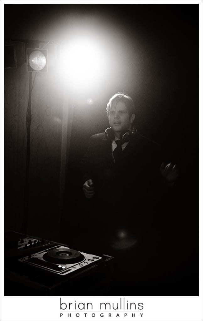 Wedding DJ spinning the music