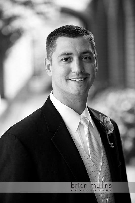 Wedding day portrait for groom