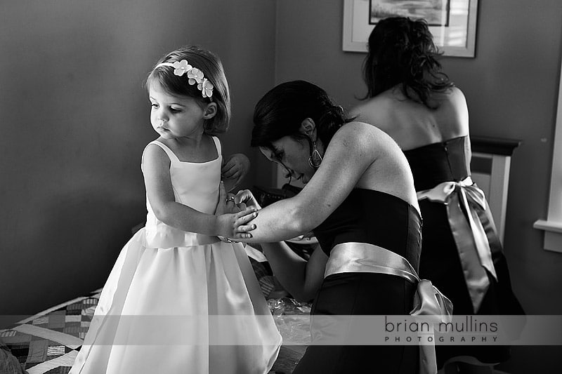 flower girl preperation - Bald Head Island, NC