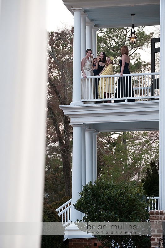 Bride on the veranda of the sutherland