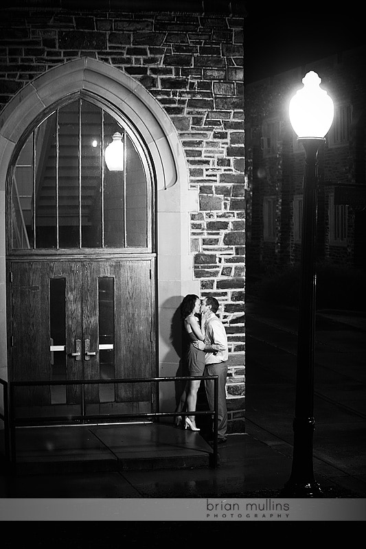 duke campus engagement photos