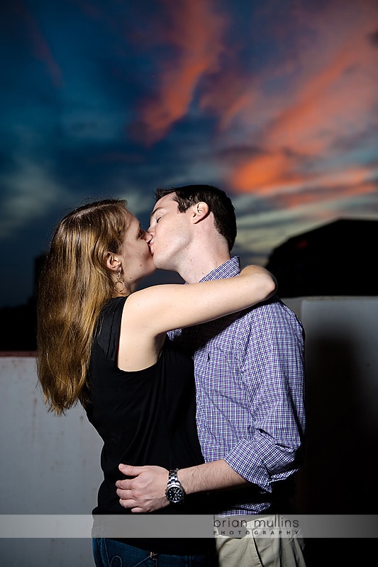 sunset engagement session
