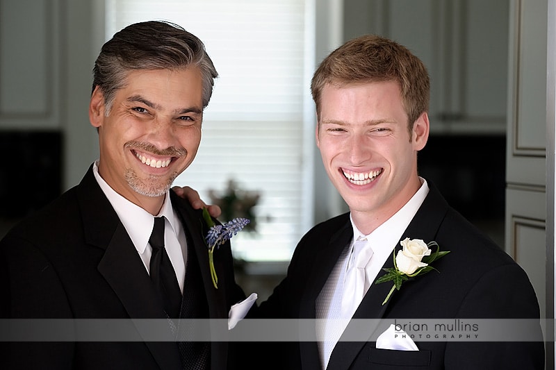groom with dad