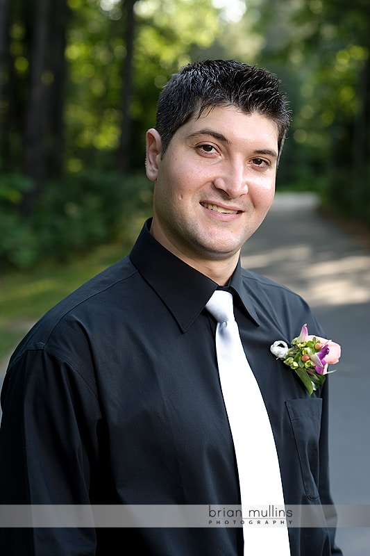 wedding day groom portrait