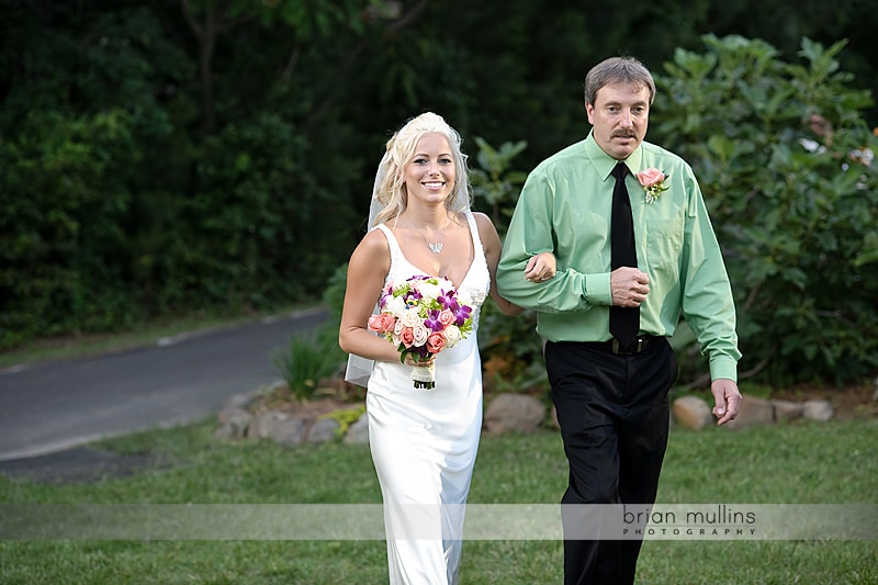 dad walking bride up the aisle