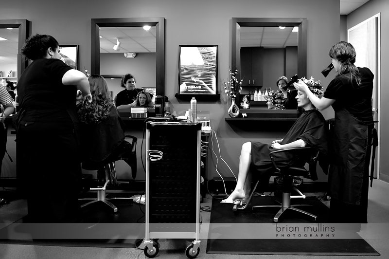 wedding hair at belle trio