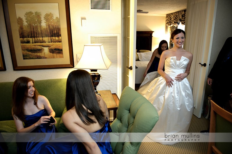 bride with bridesmaids