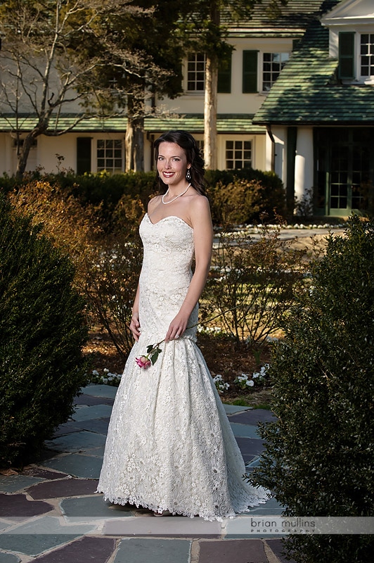 reynolda gardens bridal portrait