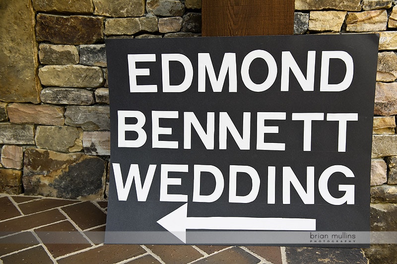 homemade wedding sign