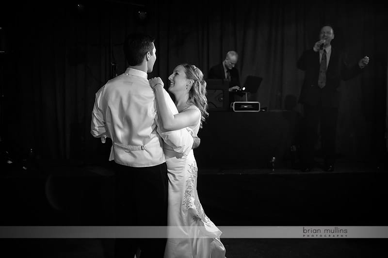 bride and groom getting serenaded
