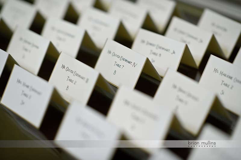 wedding table placecards