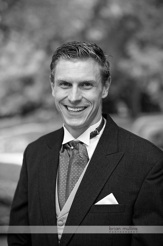 wedding day groom portrait