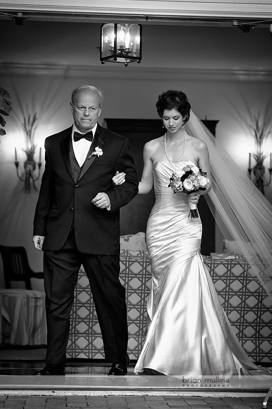 dad walking bride down the aisle