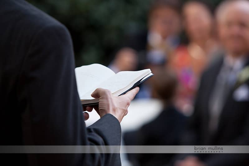 best man reading at wedding