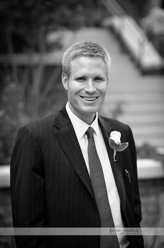 b&amp;w wedding portrait
