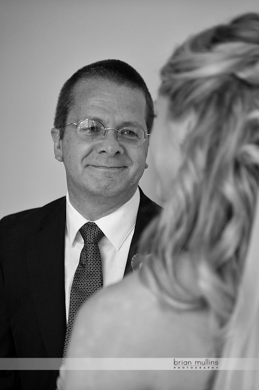 crying father at wedding