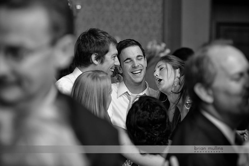 guests singing at wedding