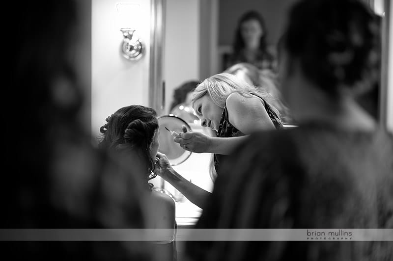 wedding day preperation for bride